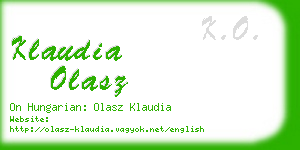 klaudia olasz business card